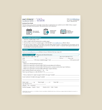 La première page d’un formulaire en français intitulé « Formulaire d’inscription Rhythm EnHarmonie » peut être téléchargée.